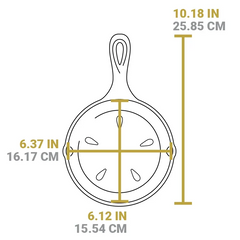 6.5 Inch Seasoned Cast Iron Smoker Skillet