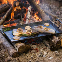18 x 10 Inch Seasoned Carbon Steel Griddle