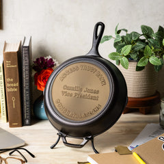 Custom Engraved Text Skillet