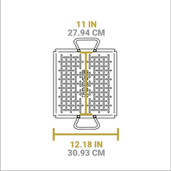 13 x 12 Inch Seasoned Carbon Steel Grilling Basket