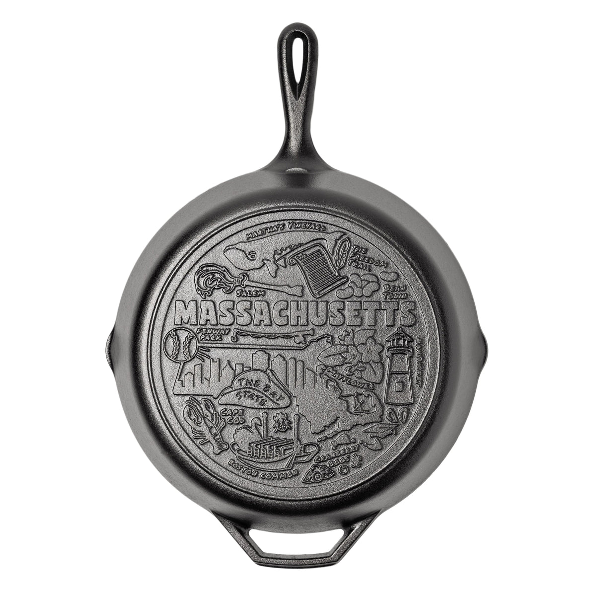American Road Trip: 12 Inch Seasoned Cast Iron Skillet, Massachusetts