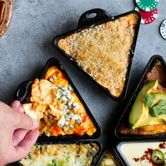 Heat-Treated 10 Ounce Triangular Cast Iron Mini Server 