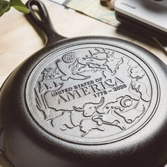 Lodge Chef Collection 10 Inch Seasoned Cast Iron Skillet, USA Frontier