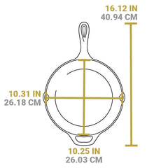 Lodge 10.25 Inch Seasoned Cast Iron Holiday Gnome Skillet 