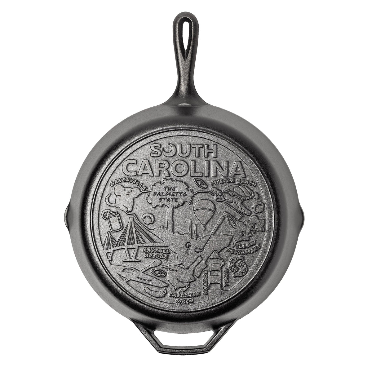 American Road Trip: 12 Inch Seasoned Cast Iron Skillet, South Carolina